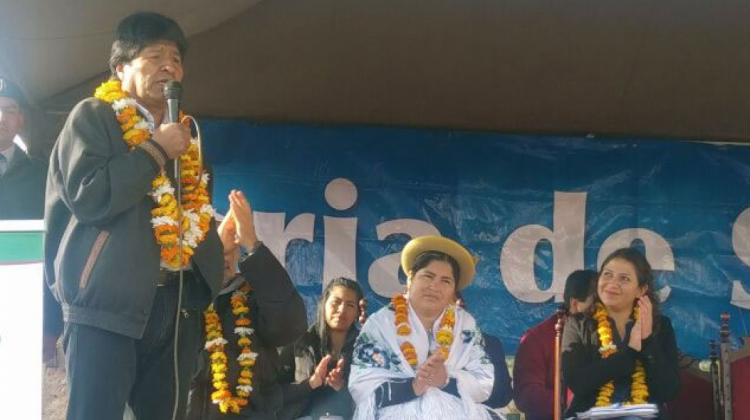 Presidente Evo Morales inauguró la V Feria de Salud. Foto: @Canal_BoliviaTV