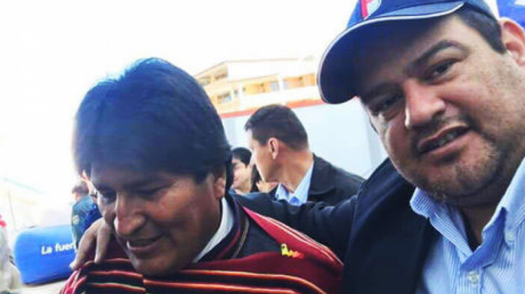 Evo Morales junto a Rómer Gutiérrez. Foto: RRSS.