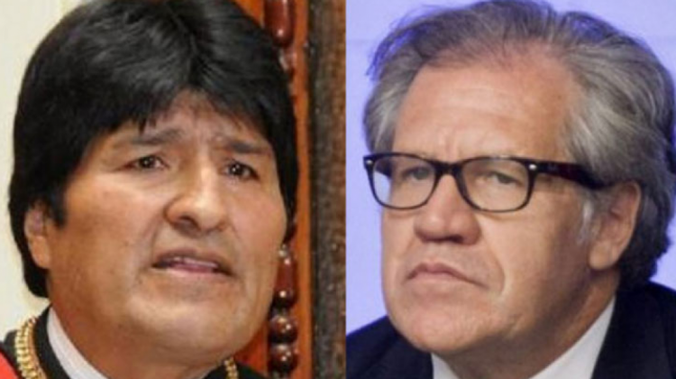 Evo Morales y Luis Almagro.