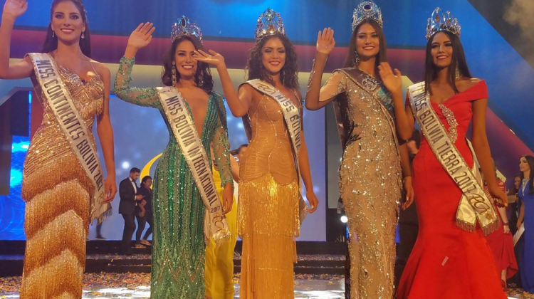 Las ganadoras de Miss Bolivia 2017. Foto: Promociones Gloria.