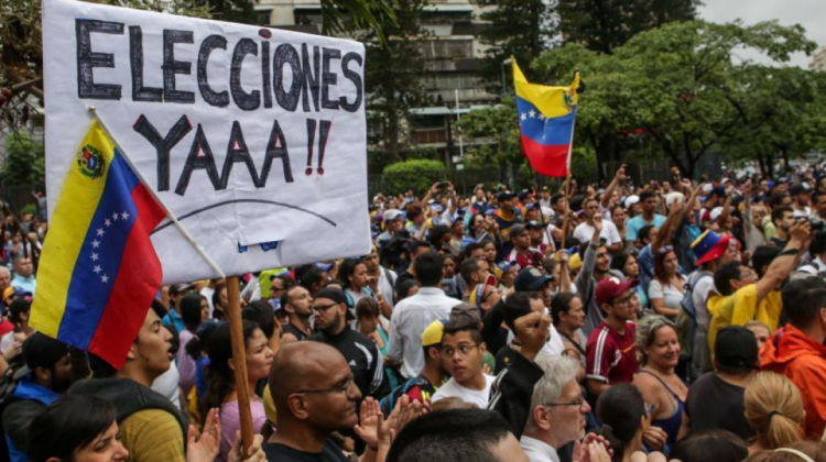 Una de las tantas jornadas de protesta que protagonizaron los movimientos opositores al régimen de Maduro.
