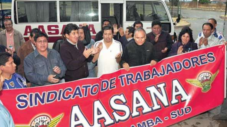 Trabajadores de AASANA en protesta. Foto archivo: Opinión