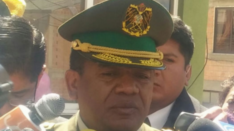 El comandante de la Policía Boliviana, general Abel de la Barra. Foto: ANF