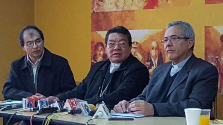Representantes de la Conferencia Episcopal Boliviana (CEB). Foto: ANF.