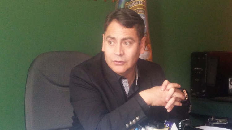 El Director de la FELCC de La Paz, coronel Johnny Aguilera. Foto: archivo/ANF