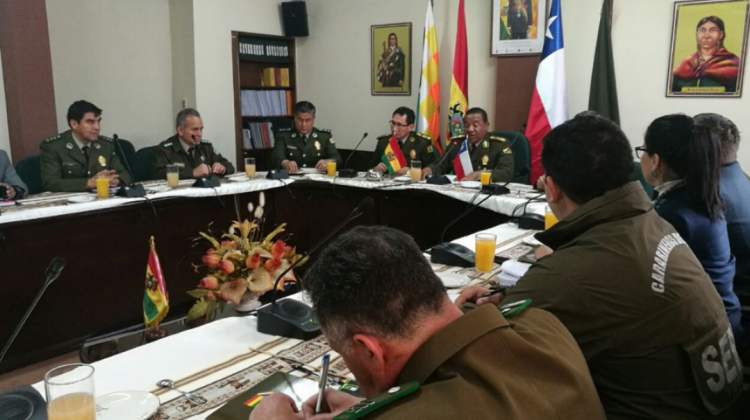 Reunión de Policías de Bolivia y Chile.