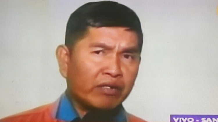 Vare fue elegido ayer como el nuevo Presidente de la Confederación de Pueblos Indígenas de Bolivia (Captura de pantalla: Red Uno)