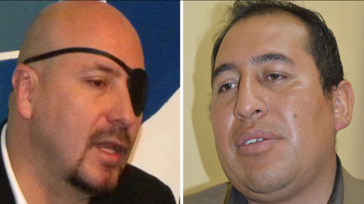 El Defensor del Pueblo David Tezanos Pinto y el diputado de UD, Wilson Santamaría.