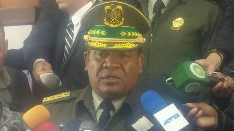 El comandante de la Policía Boliviana, General Abel de la Barra. Foto: ANF