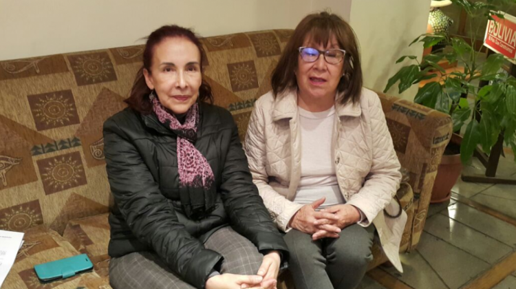 Las dos activistas por los derechos de las víctimas de las dictaduras, Lourdes Coya y Carmen Murillo.