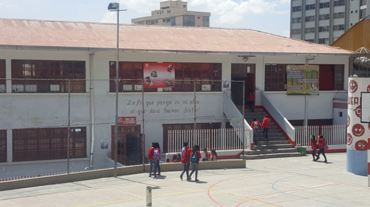 Un colegio de la ciudad de La Paz. Foto: ANF