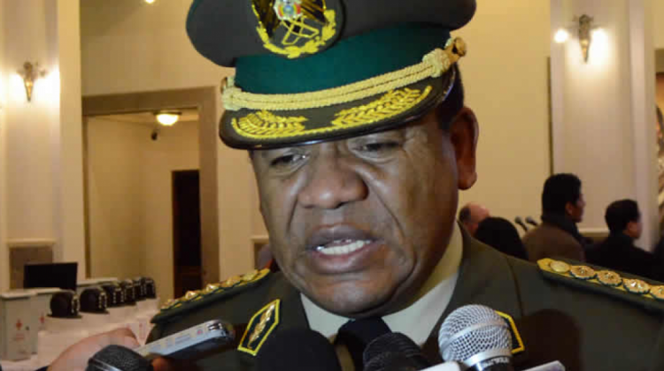 Comandante general de la Policía, Abel de la Barra. Foto: EABolivia