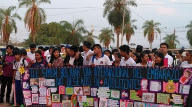 Feria de prevención del embarazo adolescente en Cobija, Pando.  Foto: Min.Salud