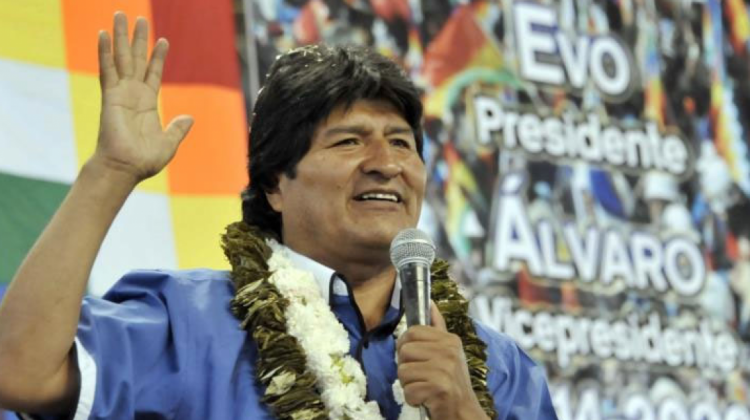 Evo Morales en una pasada campaña electoral. Foto de archivo: hispantv