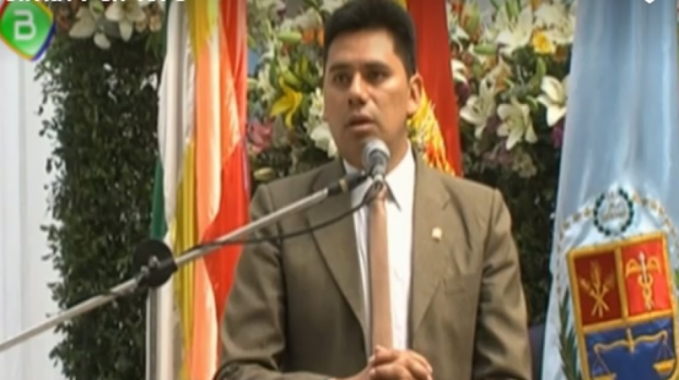 Presidente de la Brigada Parlamentaria de Cochabamba, Ademar Valda. Foto: Captura de BTV