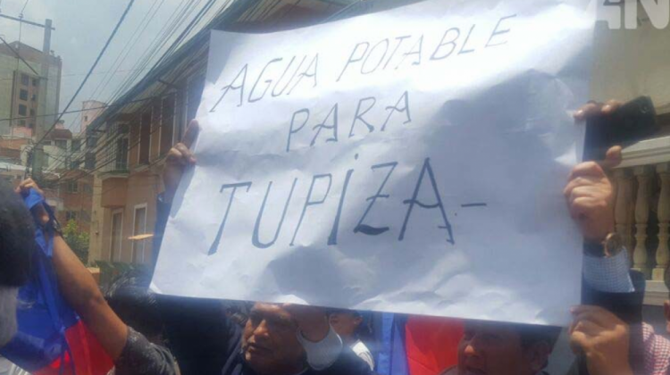 Ciudadanos de Tupiza piden agua segura y de calidad . Foto: ANF