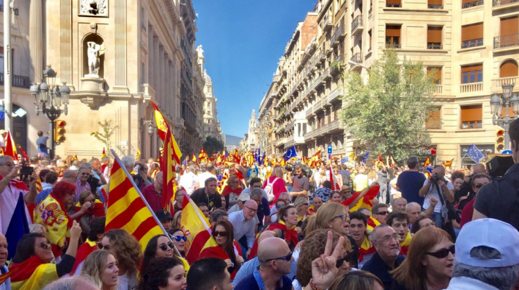 La masiva marcha en Barcelona. Foto: El País