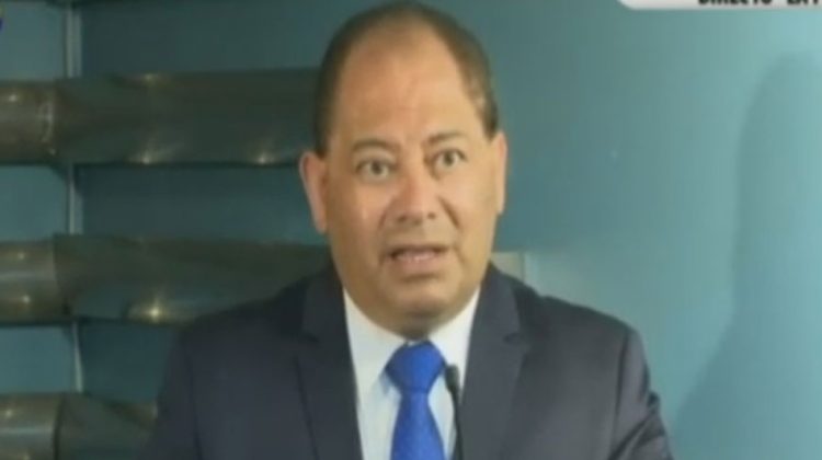 Carlos Romero en conferencia de prensa. (Captura de pantalla: BTV)