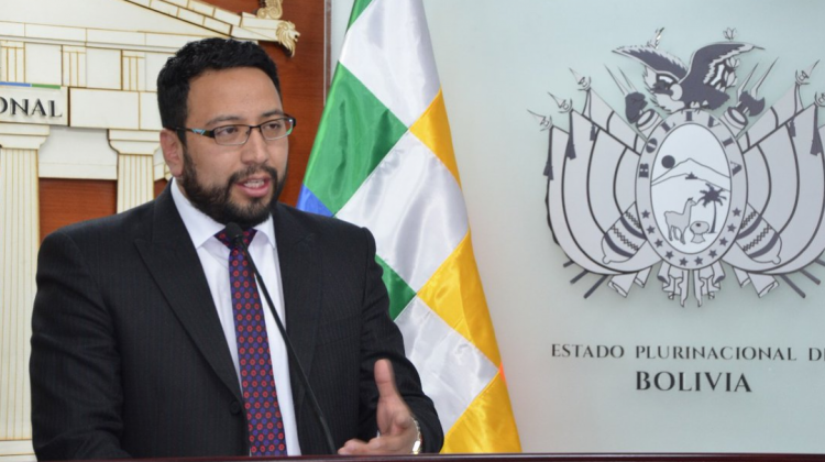 El viceministro de Transparencia Institucional y Lucha contra la Corrupción, Diego Jiménez. Foto: @MinJusticiaBol