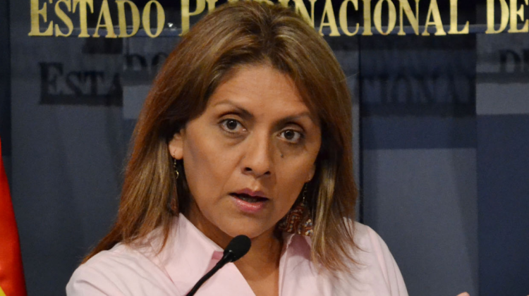 Ministra Gisela López. Foto de archivo: ABI.