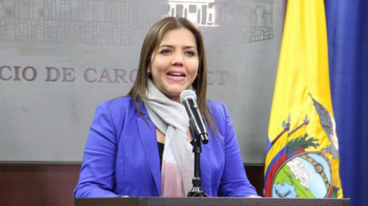 La nueva vicepresidenta de Ecuador, María Alejandra Vicuña.
