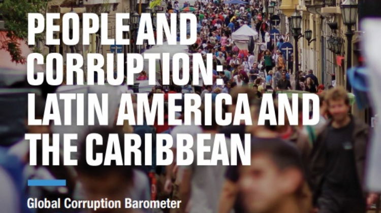 La portada del informe “Las Personas y la Corrupción: América Latina y el Caribe” de Transparencia Internacional.