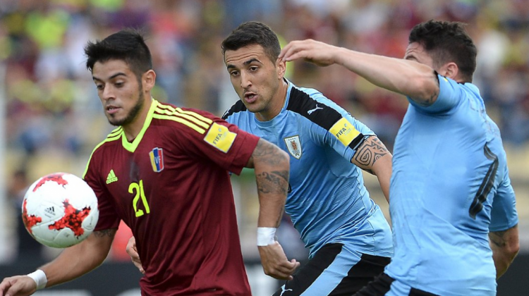 Venezuela y Uruguay empataron sin goles en San Cristóbal .  Foto: @CONMEBOL