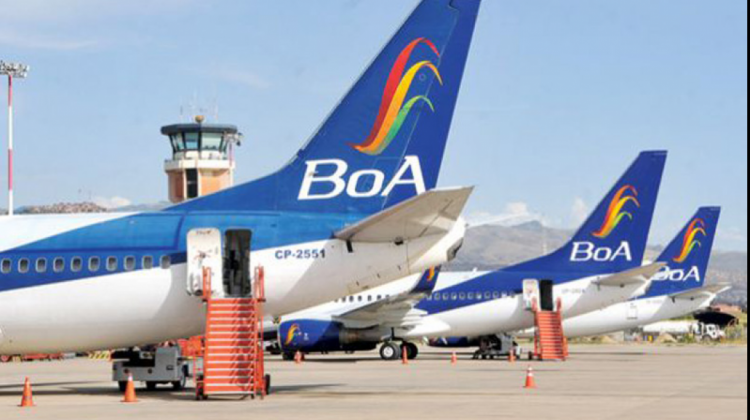 Aeronaves de BoA. Foto: Notas de aerolíneas de Bolivia