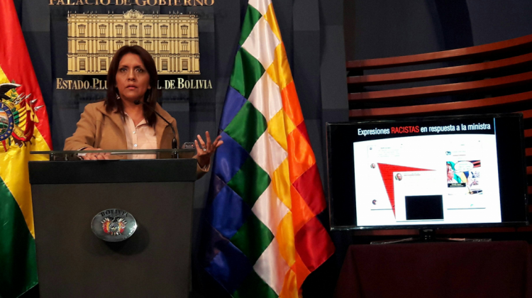 La ministra de Comunicación, Gisela López. Foto: ABI