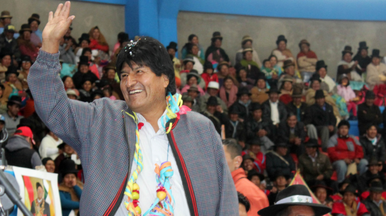 El presidente Evo Morales está habilitado para ser candidato el 2019. Foto: Archivo