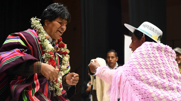 Evo Morales continúa con la entrega de obras en Potosí. Foto: ABI.