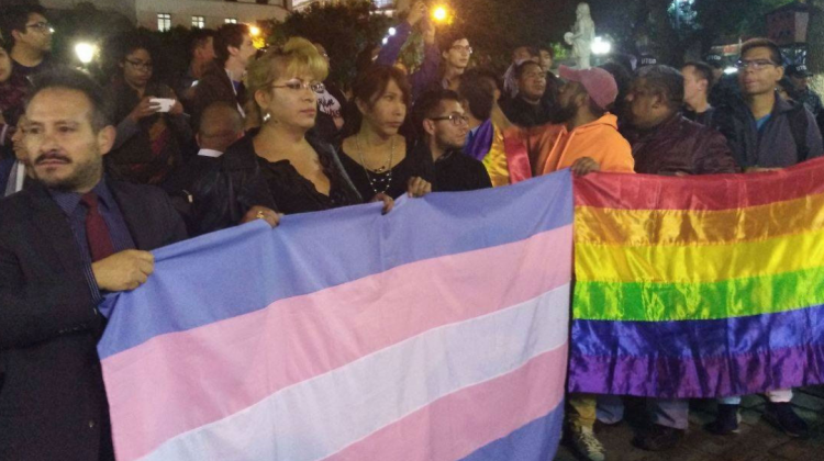 La población LGBTI hizo una serie de protestas en los últimos días. Foto: Página Siete.