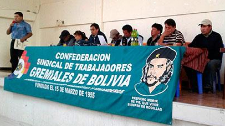Una reunión de la Confederación Nacionales de Gremiales de Bolivia.  Foto: Periódico La Patria