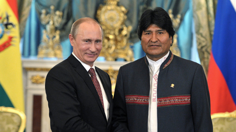 Presidentes de Rusia y Bolivia. Foto archivo: Sputnik