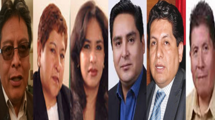 Los magistrados que dictaron el fallo a favor de la repostulación del presidente Evo Morales. Foto: ANF