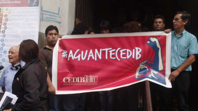 Las cuentas del CEDIB fueron congeladas y hay colectivos que expresaron su solidaridad. Foto: CEDIB