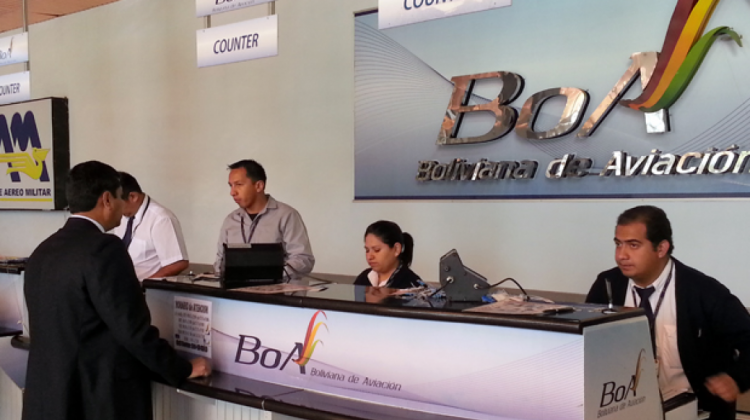 Un counter de la empresa Boliviana de Aviación (BoA).   Foto: ydondevoy.com