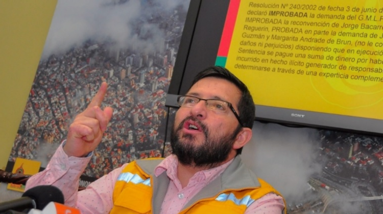 Director de Asuntos Jurídicos del Gobierno Autónomo Municipal de La Paz, Fernando Velásquez . Foto: GAMLP