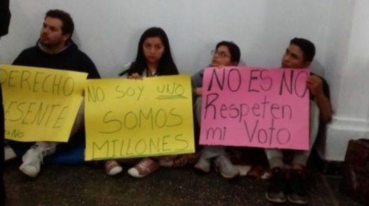 Huelga de hambre en Tarija. Foto:  José Javier Terrazas.