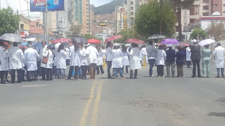 Médicos en protestas de días pasados . Foto: Archivo ANF