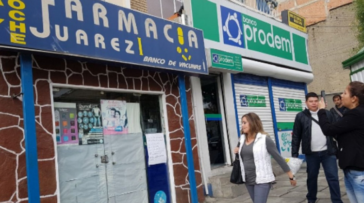 Farmacias cerradas en la Paz. Foto: captura de pantalla
