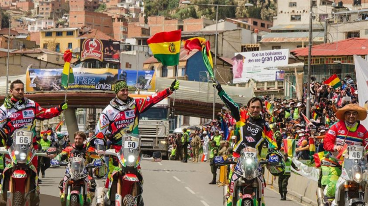 Dakar 2017 en La Paz . Foto: Archivo Dakar Bolivia te espera