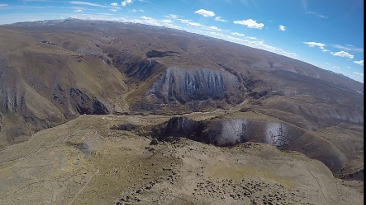 Vista aérea de los Muros de Chacara.  Foto: Bedregal y Millares