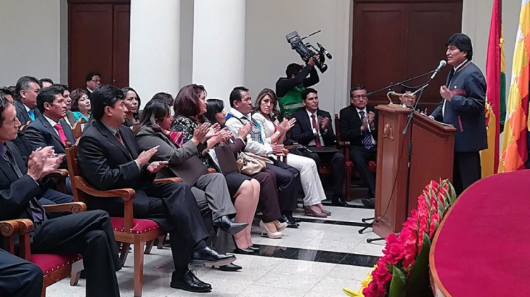 Acto de posesión. Foto: Ministerio de la Presidencia.