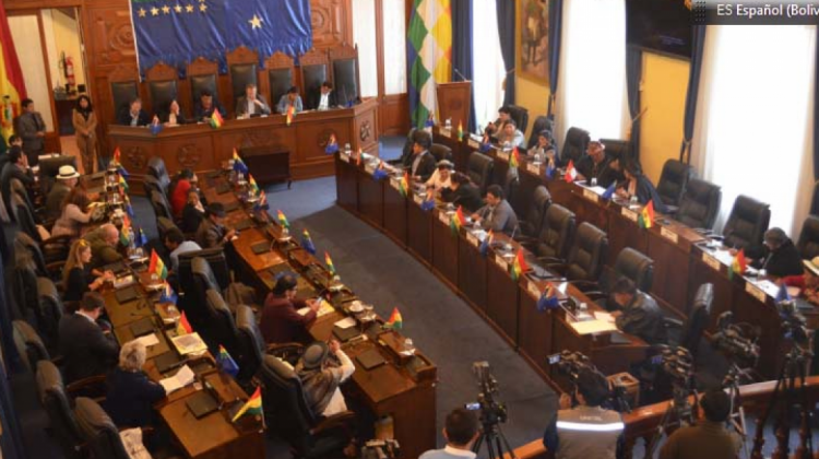 Sesión del Senado sobre la abrogación del Código del Sistema Penal. Foto: Senado