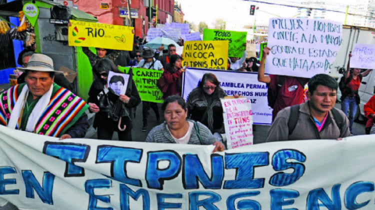 La oposición al proyecto por el TIPNIS fue una de las razones por las que el Gobierno empezó el ataque a las ONG. Foto de archivo: network.org.
