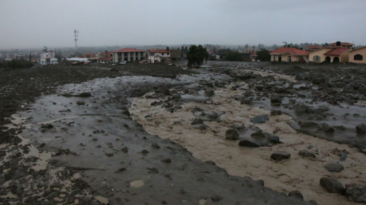 El municipio de Tiquipaya tras el desastre. Foto: Antonio Ortiz