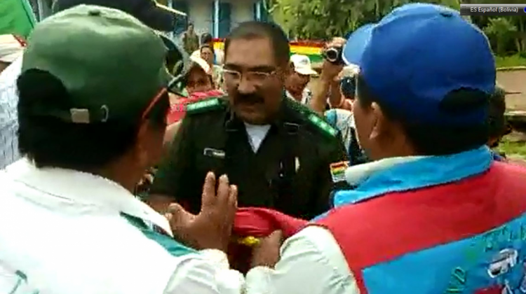El Comandante de la Policía en Riberalta. Foto: Captura de pantalla