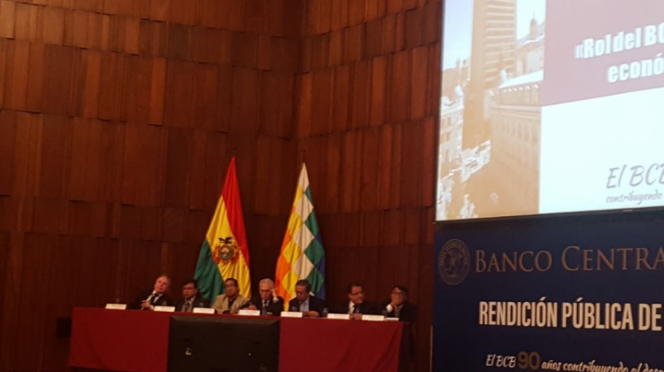 Rendición pública de cuentas del Banco Central de Bolivia (BCB). Foto: ANF