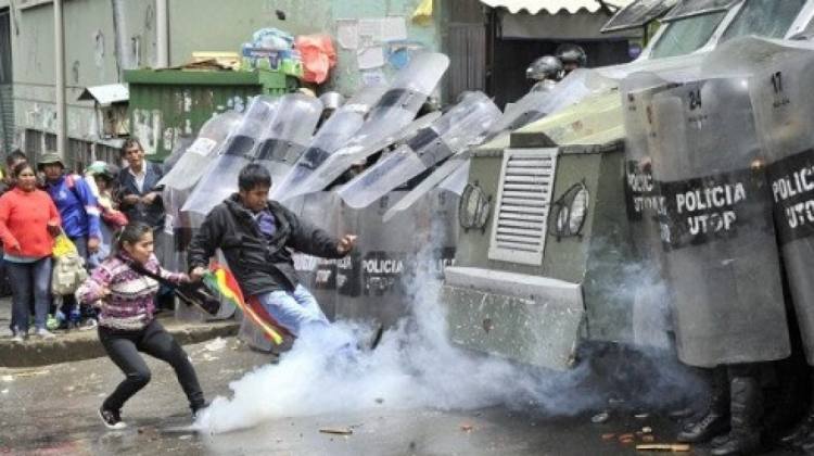 Enfrentamientos entre cocaleros y Gobierno.  Foto: Viral.com